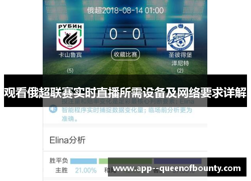 观看俄超联赛实时直播所需设备及网络要求详解 观看俄超联赛实时直播所需设备及网络要求详解